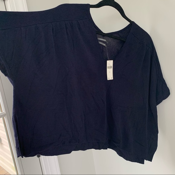 Anthropologie navy loose fit knit tee - Picture 4 of 7